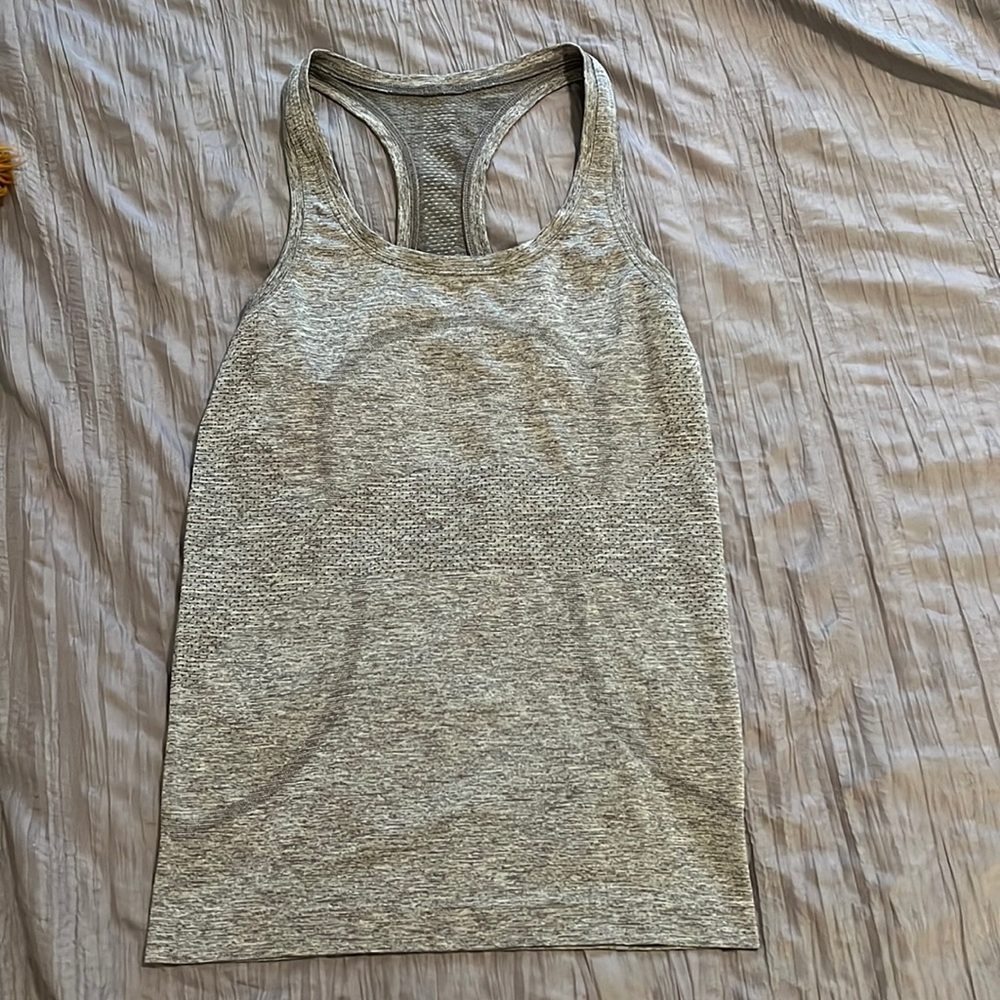 Gray Lululemon racer back tank